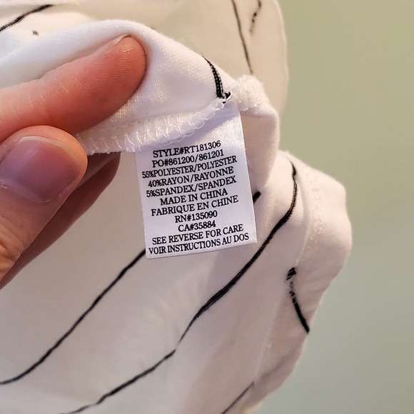 NWT! Rag Poets Lightweight Casual Striped Short Sleeve T-Shirt / Tee Size Medium - Picture 6 of 6